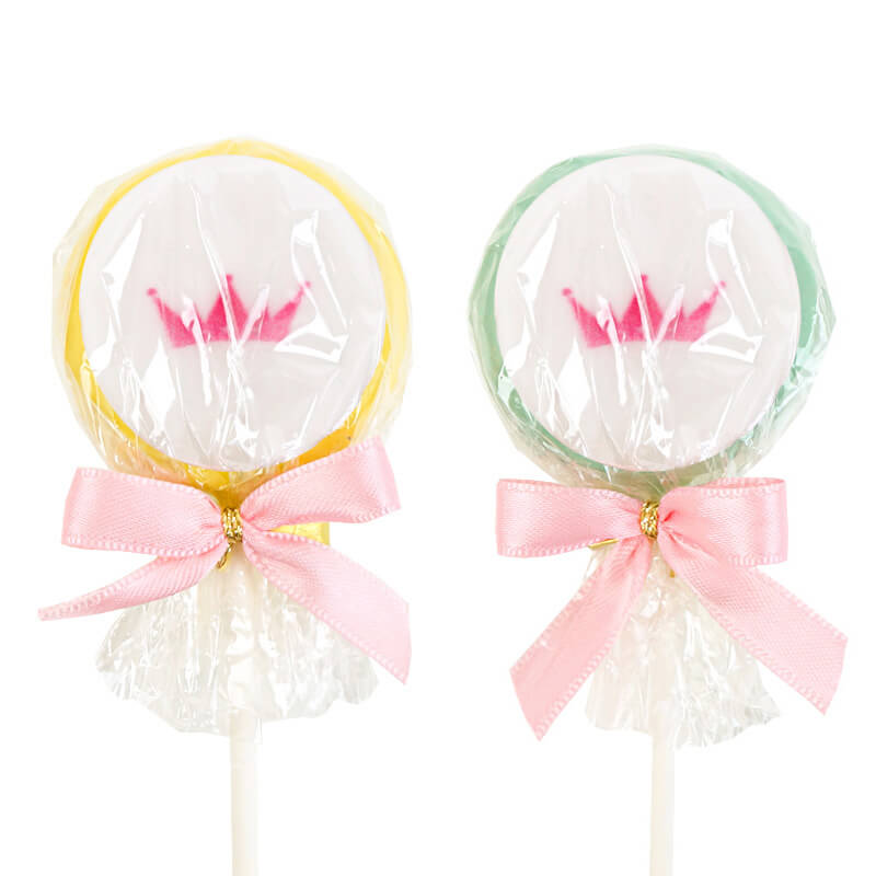 Bunte Flatpops mit Logo in 2 Farben (2x6 Stück)