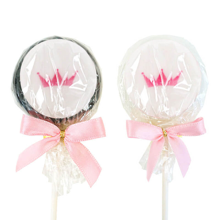 Bunte Flatpops mit Logo in 2 Farben (2x6 Stück)