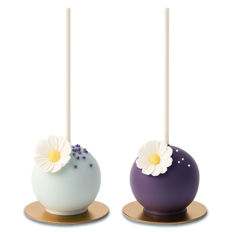 Blütenzauber Cake-Pops Weiß & Lila (10 Stück)