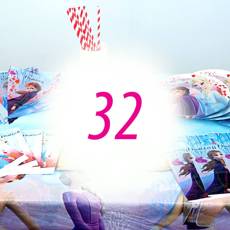 Die Eiskönigin® Partyset Frozen für 32 Personen - ohne Torte