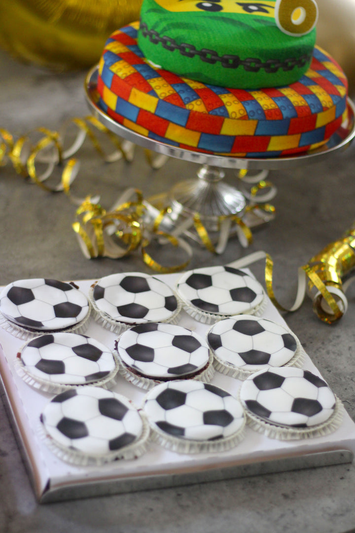 Fußball-Cupcakes, 9 Stück