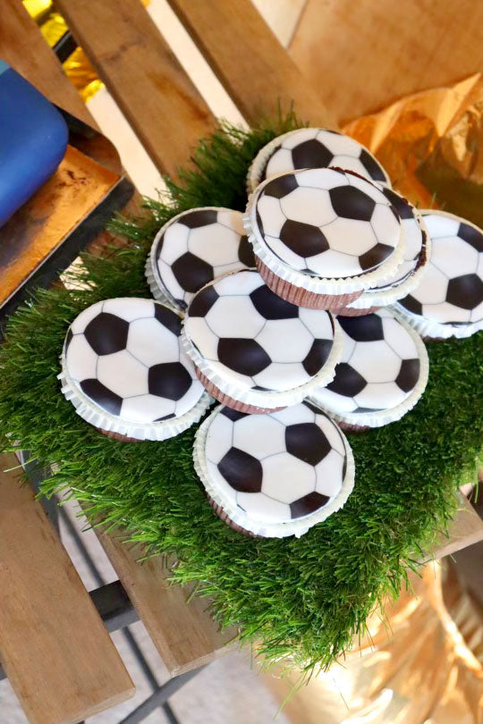 Fußball-Cupcakes, 9 Stück