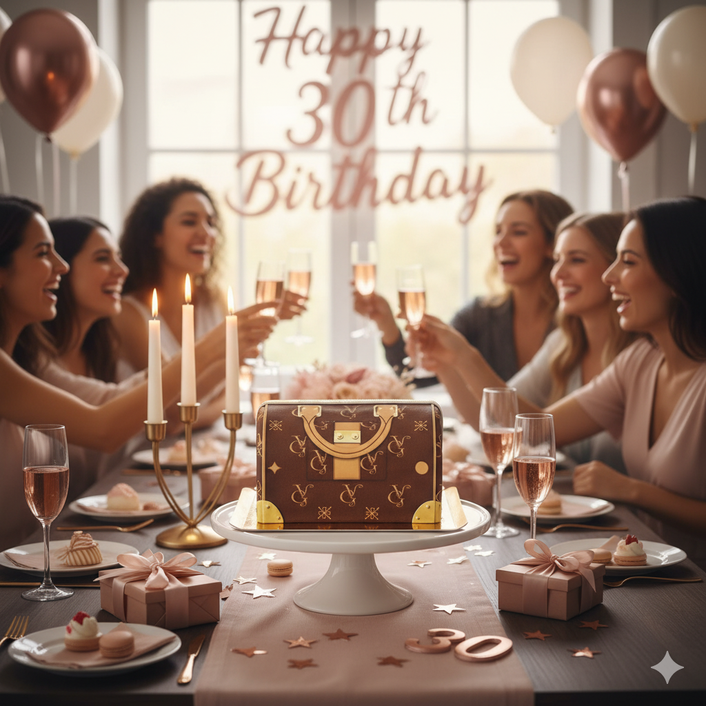 Handtaschen-Torte VG, braun mit beigen Details