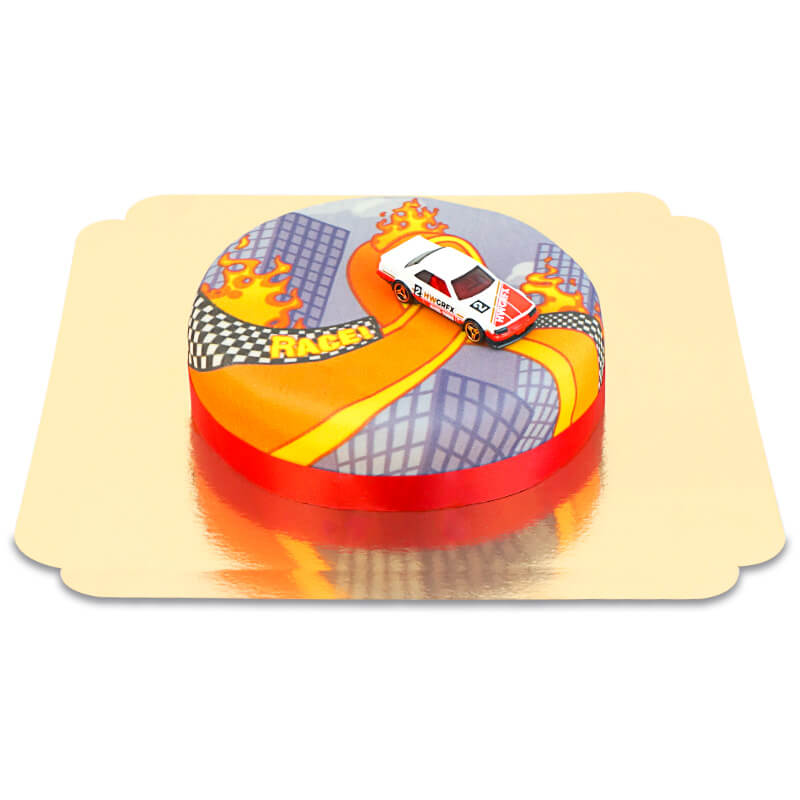 Hot Wheels® Spielzeugauto auf Torte