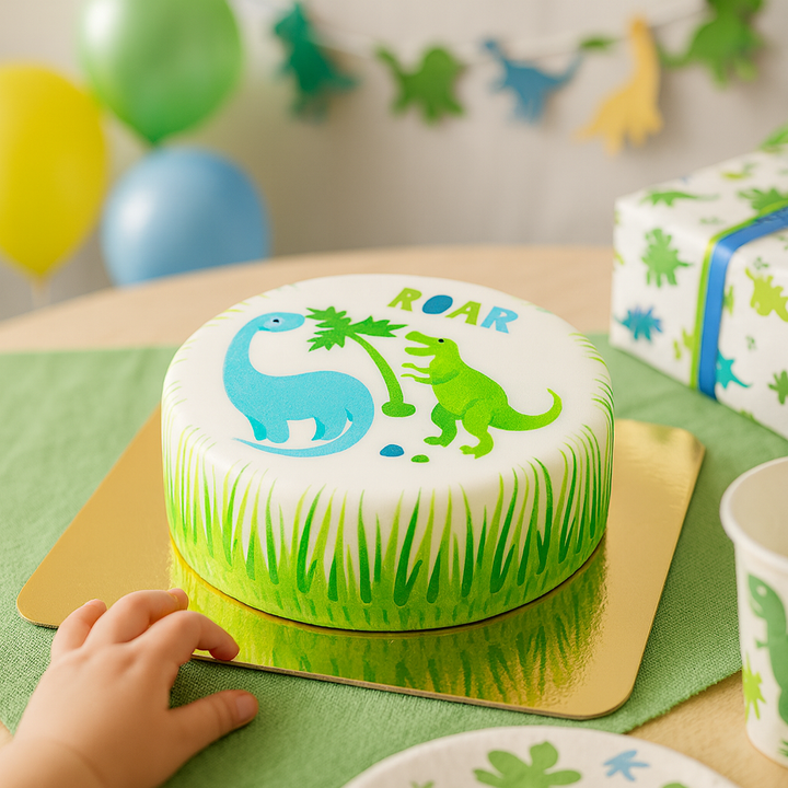 Kleine Dinosaurier-Torte