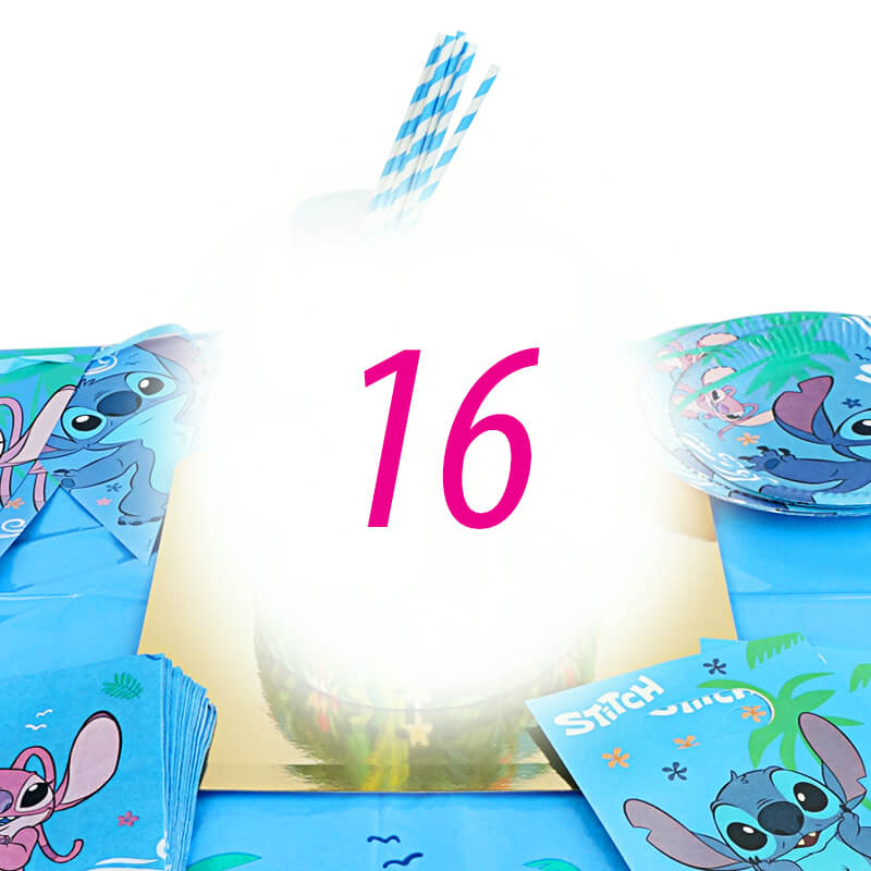Stitch® Partyset für 16 Personen - ohne Torte