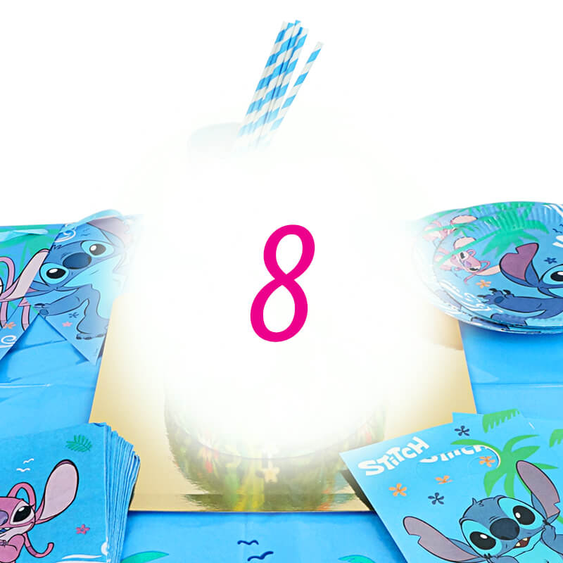 Stitch® Partyset für 8 Personen - ohne Torte