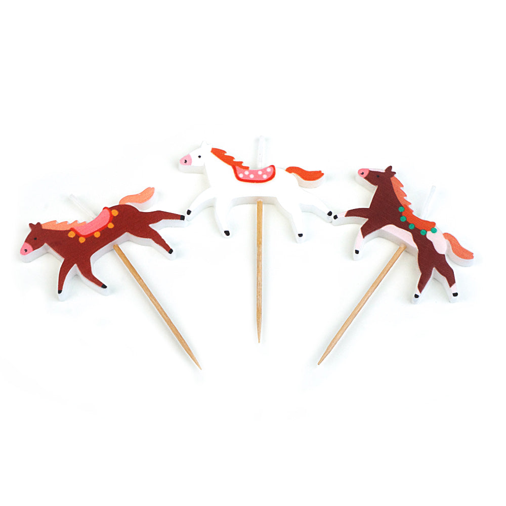Pferde Tortenkerzen (3 Stück)