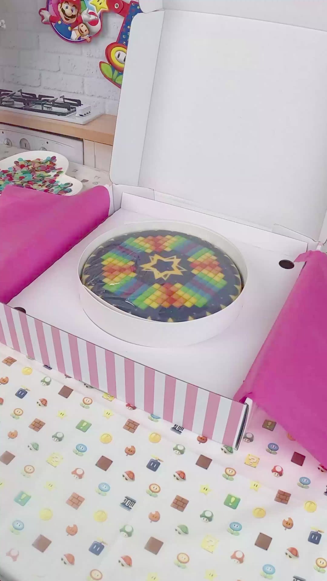 Mario Kart® auf Sternenstrecke-Torte