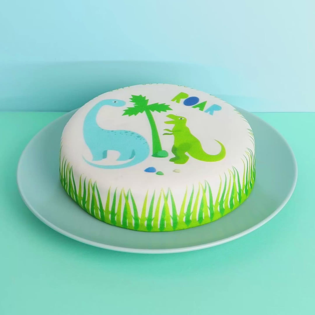 Kleine Dinosaurier-Torte