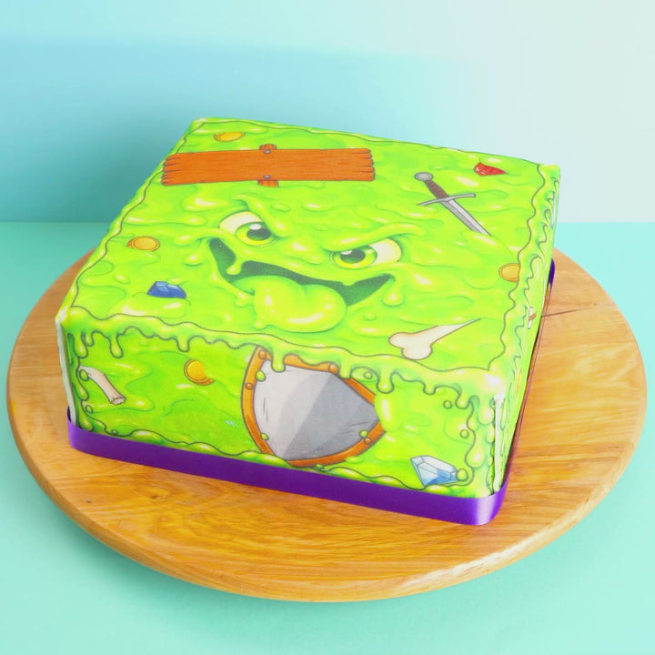 Quadratische Schleimwürfel Monstertorte Deluxe