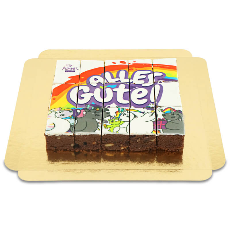 15 "Alles Gute" Pummeleinhorn-Brownies