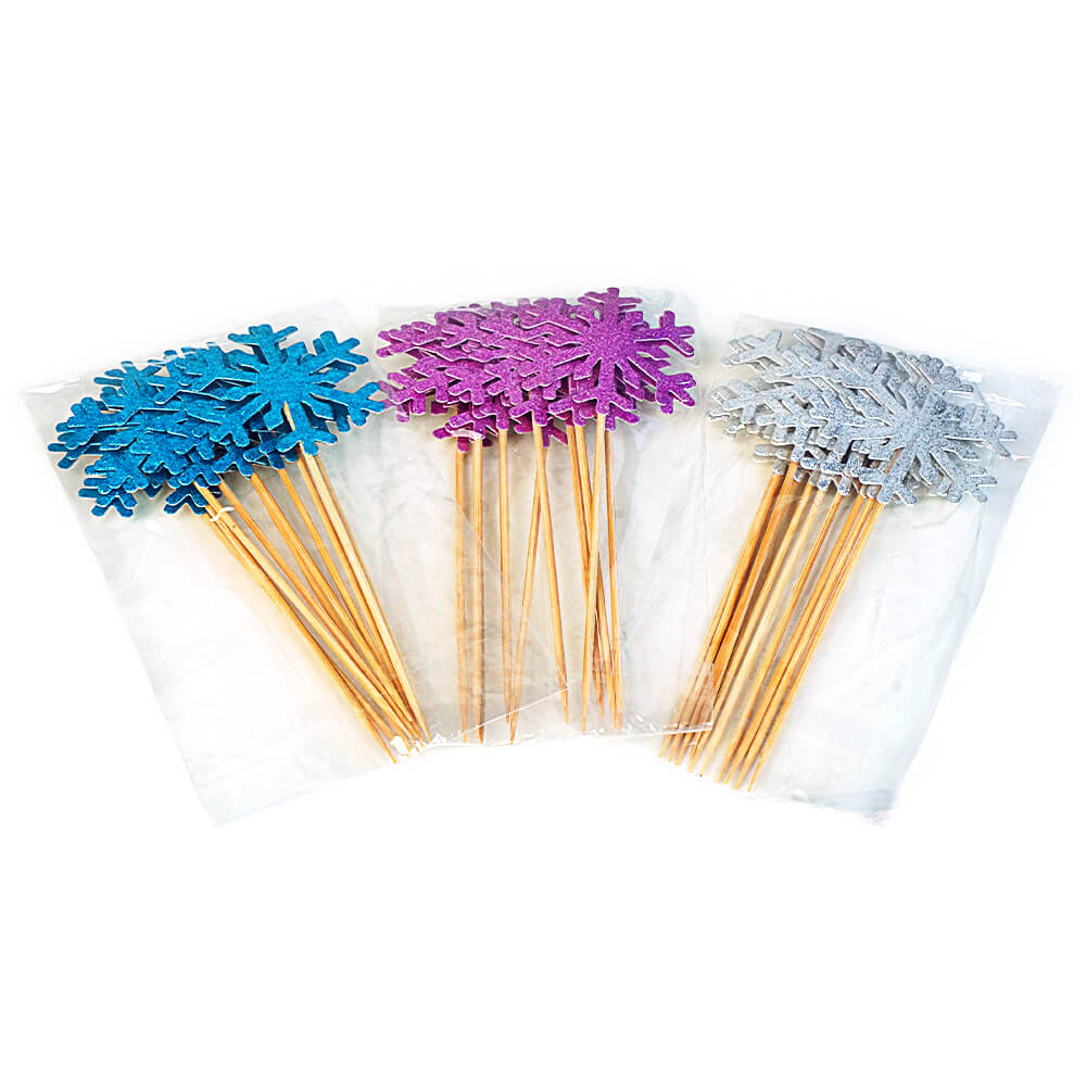 Schneeflocken-Caketopper Lila