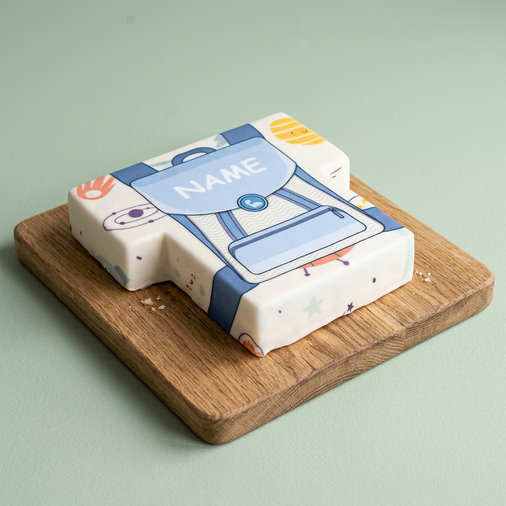 Blaue Schulranzen-Torte