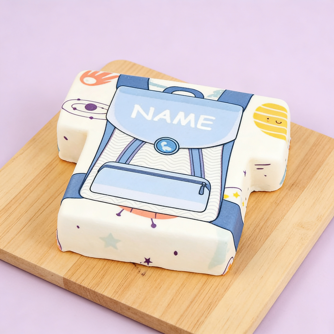 Blaue Schulranzen-Torte