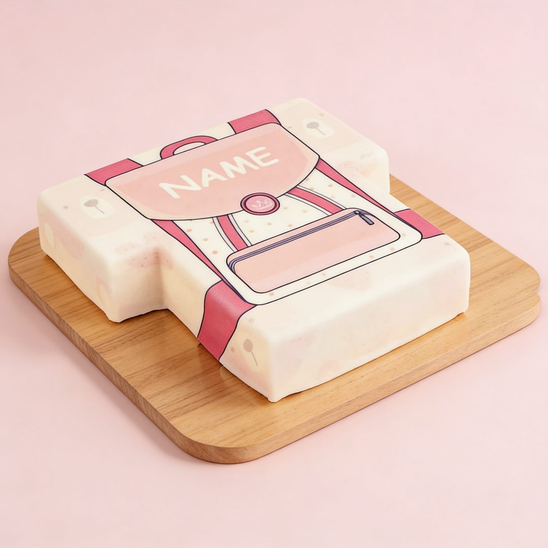 Pinke Schulranzen-Torte