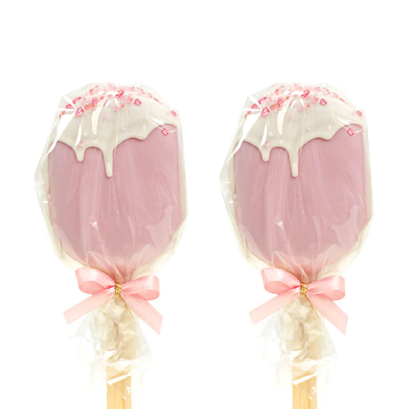Valentinstags-Cake-Popsicle Rosa (10 Stück)