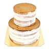 Naked Cake Vanille 2-stöckig mit Keks-Crunch