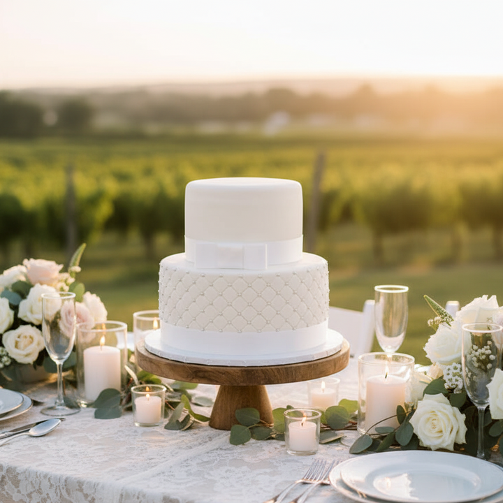 Weiße Hochzeitstorte "White Wedding"