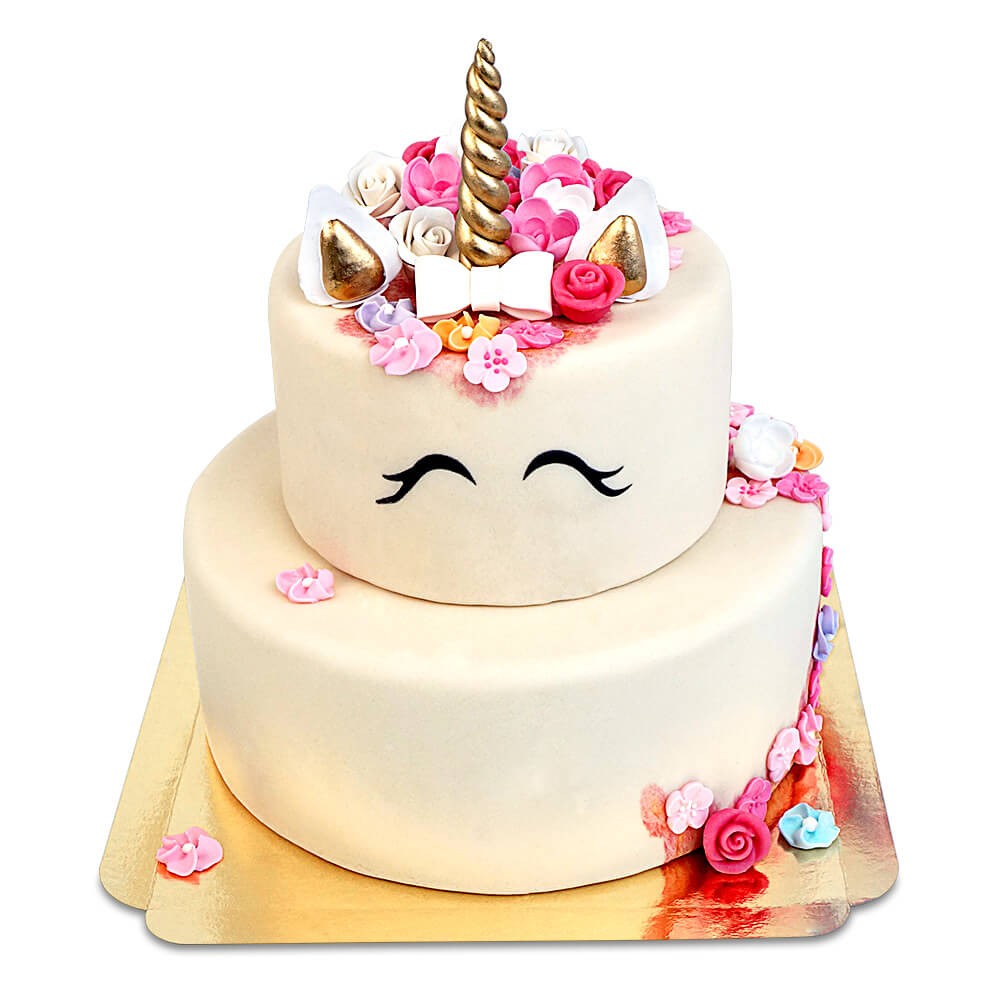 Zweistöckige Einhorn Deluxe-Torte