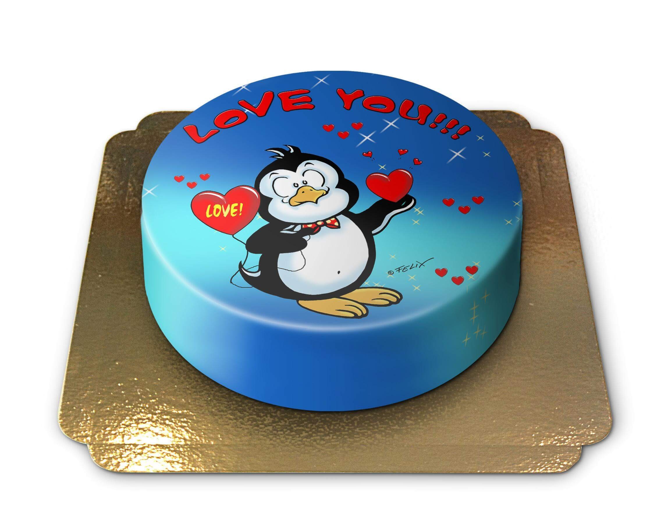Love you Pinguin Torte