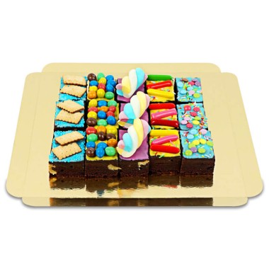 15 Brownies mit bunter Deko-Mix