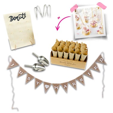 Candy Bar Set "Just Married" inkl. Cake-Pops
