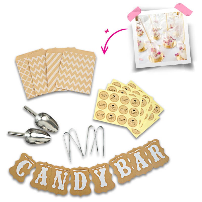 Candy Bar Set Hochzeit inkl. Cake-Pops